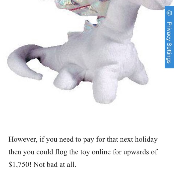 RARE! MAGIC THE DRAGON BEANIE BABIES - Picture 8 of 8